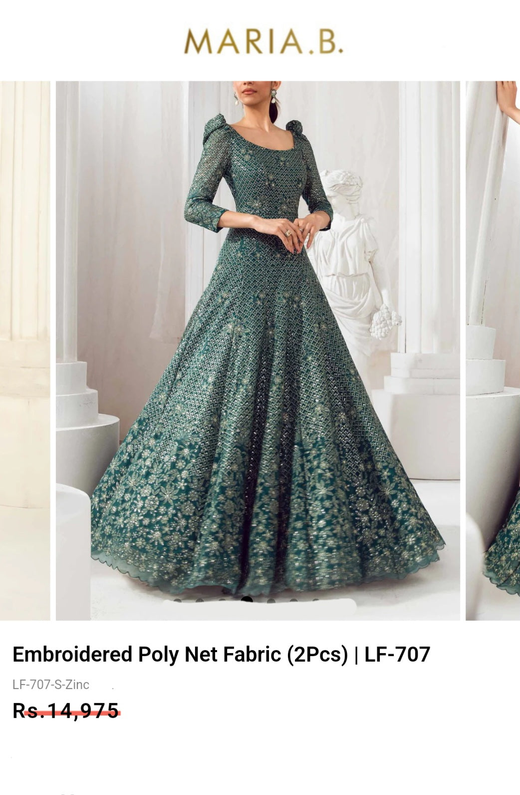 Mariab Fabric Luxe Embellished Net