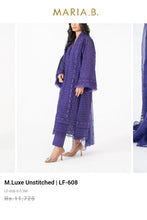 Load image into Gallery viewer, Mariab Fabric luxe Tarkashi Schiffli Embroidered Lawn
