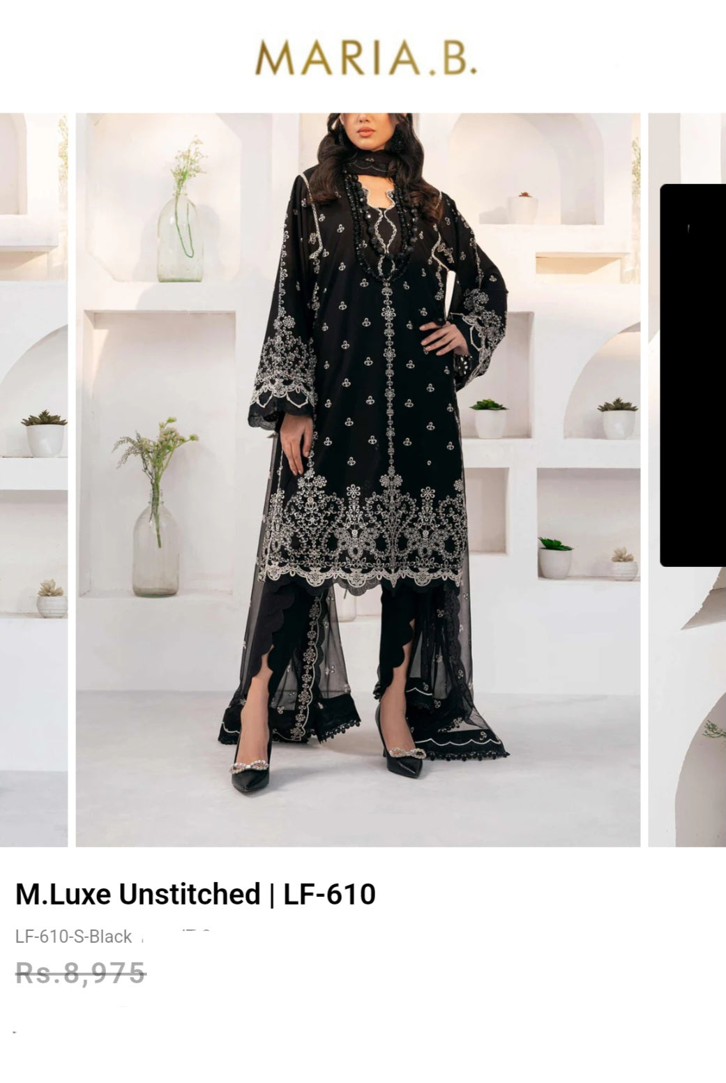 Mariab Fabric Luxe Embroidered Lawn