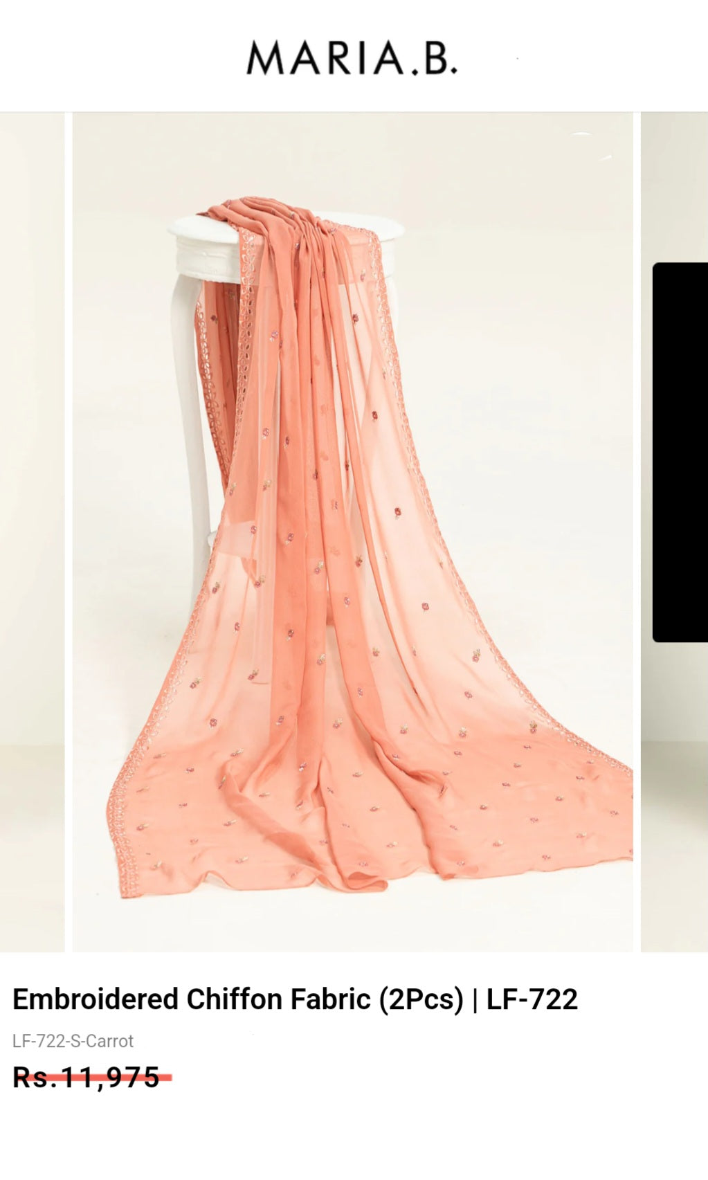 Mariab Duppta Luxe Chicken Kari Chiffon