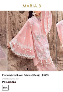 Mariab Duppta Luxe Chiffon Schiffli Embroidered