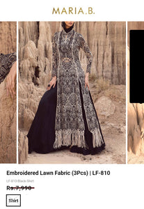 Mariab Duppta Luxe Chiffon Schiffli Embroidered