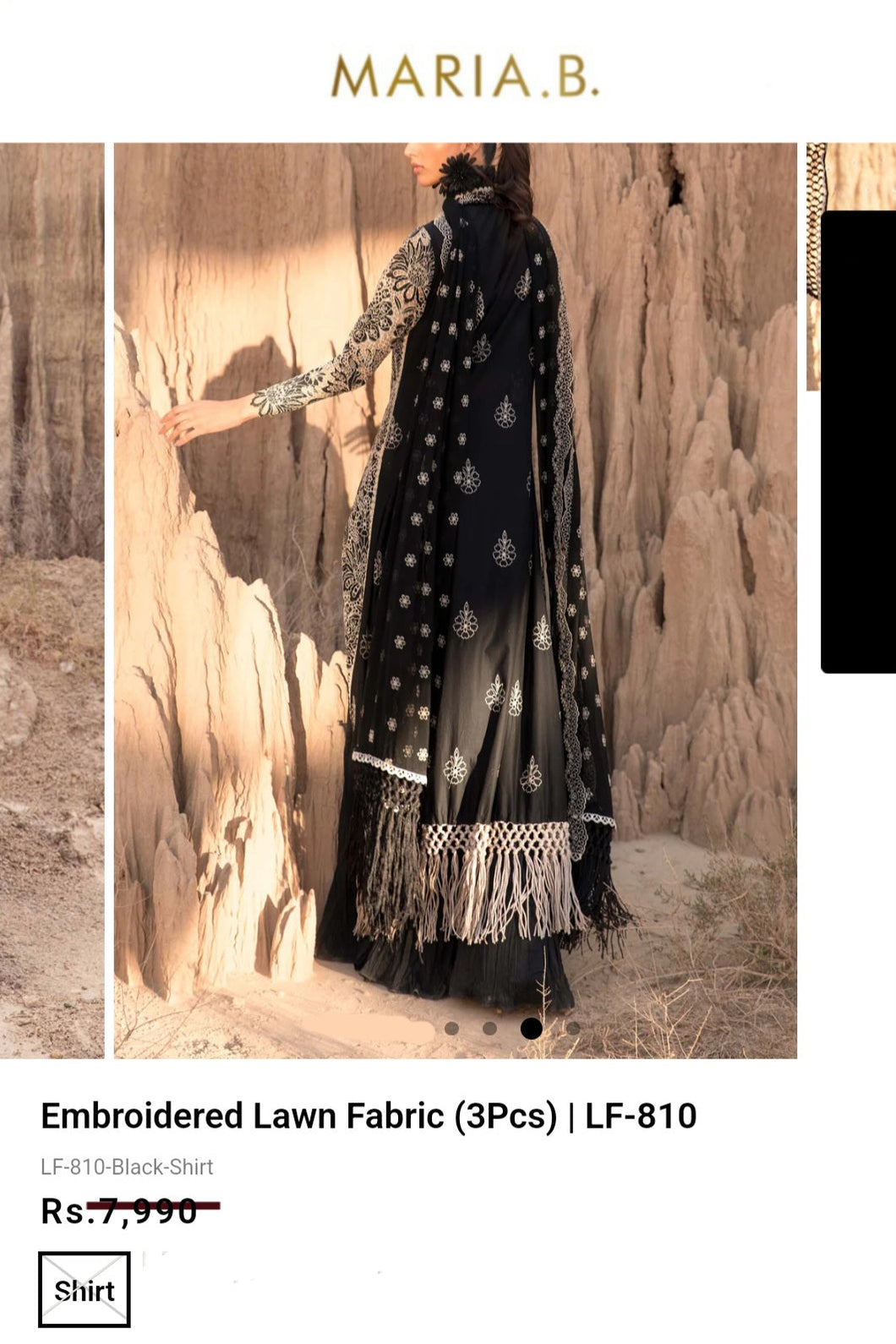Mariab Duppta Luxe Chiffon Schiffli Embroidered