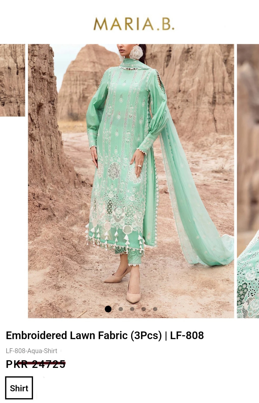 Mariab Shirt Luxe Qureshia style
