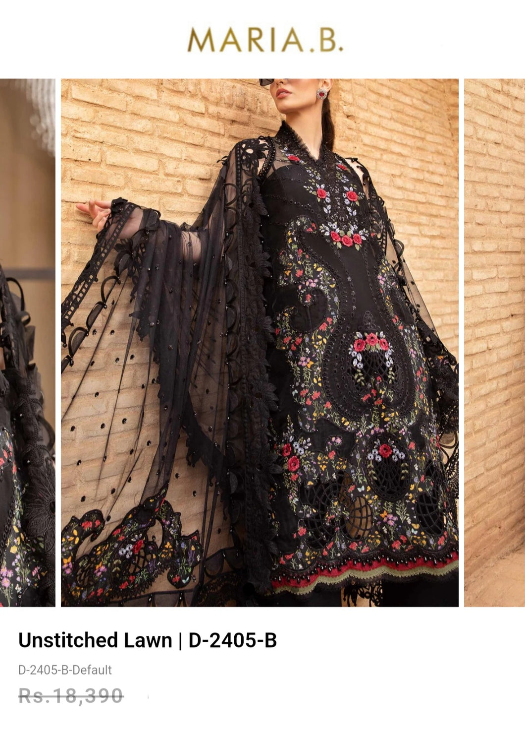 Mariab Duppta Embroidered Net