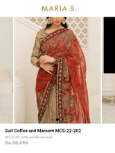 Load image into Gallery viewer, Mariab Saree Embroidered Chiffon
