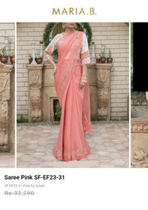 Mariab Saree Embroidered Chiffon