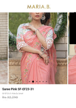 Load image into Gallery viewer, Mariab Saree Embroidered Chiffon
