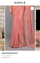 Load image into Gallery viewer, Mariab Saree Embroidered Chiffon
