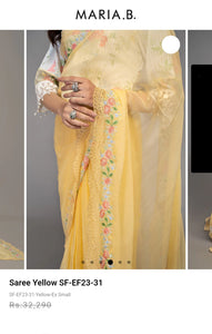 Mariab Saree Ready to Wear Embroidered Chiffon