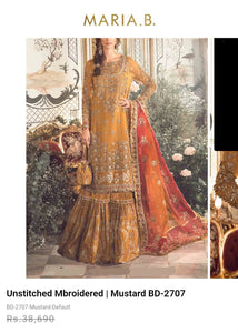 Mariab Duppta Embroidered Organza