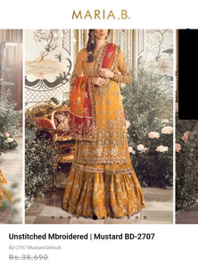 Mariab Duppta Embroidered Organza
