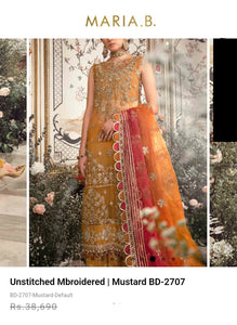Mariab Duppta Embroidered Organza