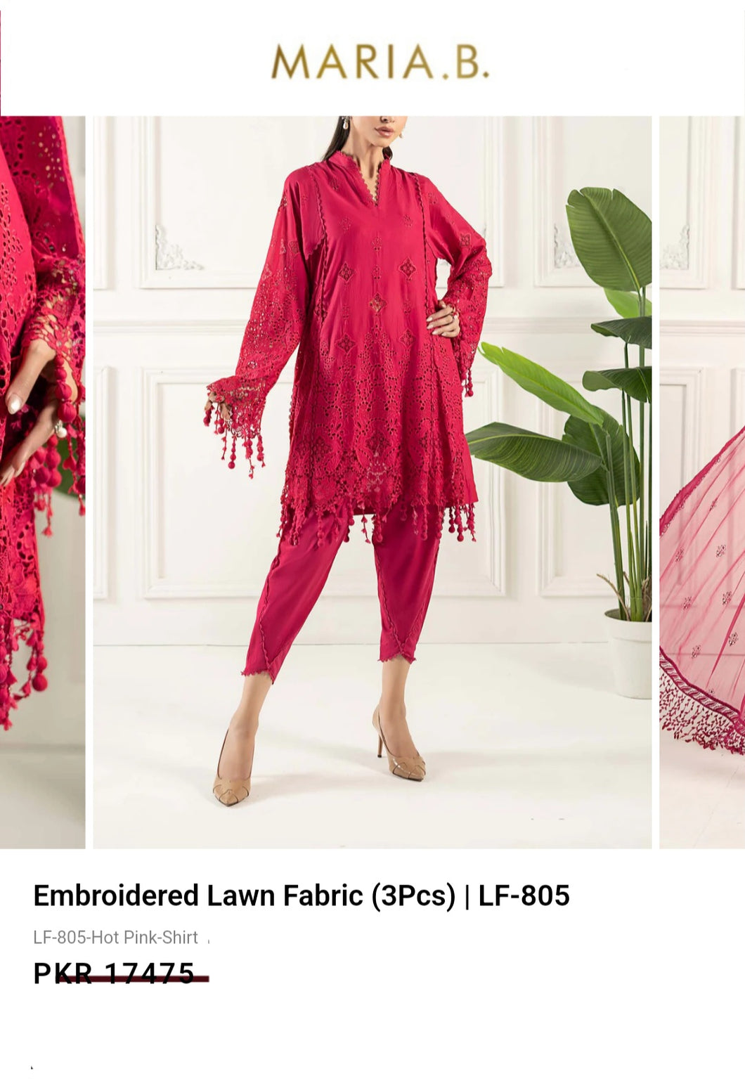 Mariab Shirt Luxe Schiffli Embroidery