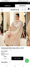 Load image into Gallery viewer, Mariab Duppta Luxe Chiffon Embroidered
