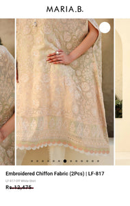 Mariab Duppta Luxe Chiffon Embroidered