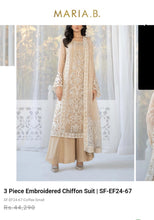 Load image into Gallery viewer, Mariab 4-Piece Ready to Wear Chiffon Hand work Embellished
