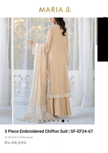 Load image into Gallery viewer, Mariab 4-Piece Ready to Wear Chiffon Hand work Embellished
