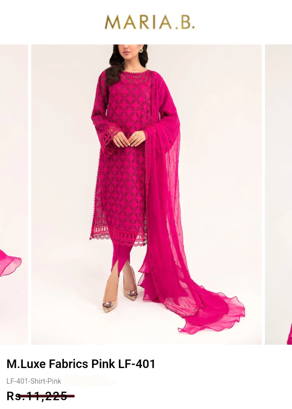 Mariab Fabric Luxe Schiffli Embroidered
