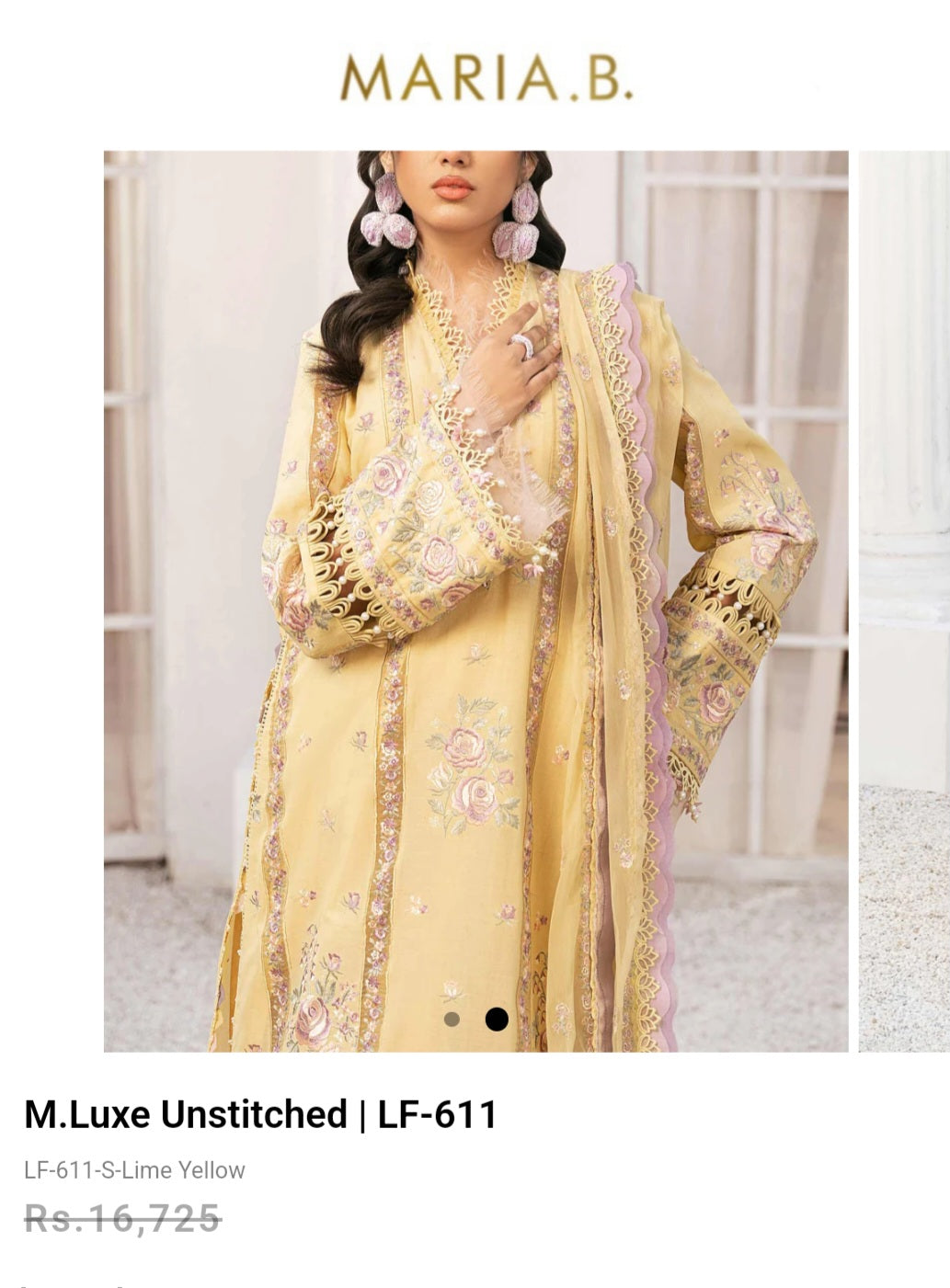 Mariab Duppta Luxe Embroidered Chiffon