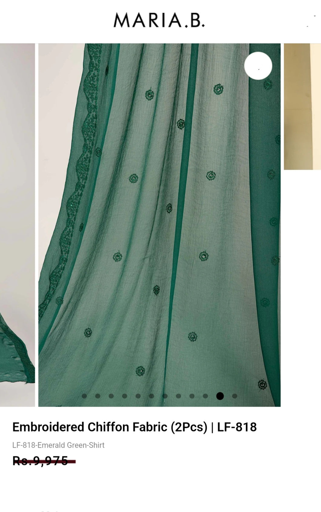 Mariab Duppta Luxe Chiffon Embroidered