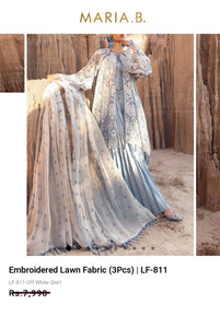 Mariab Shirt Luxe Schiffli Embroidery With Laser Cut