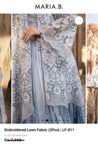 Mariab Shirt Luxe Schiffli Embroidery With Laser Cut