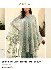Mariab Fabric Luxe Embroidered Chiffon