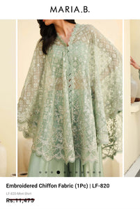 Mariab Fabric Luxe Embroidered Chiffon