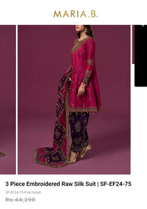 Mariab Shalwar Ready to Wear Embroidered Raw Silk