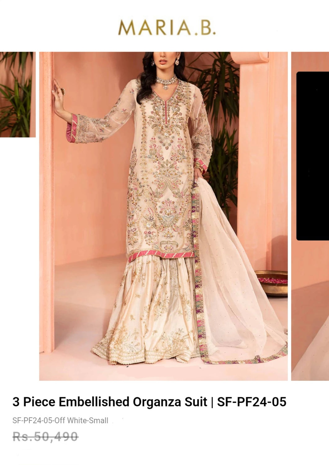 Mariab Gharara Embroidered Ready To Wear