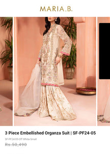 Mariab Gharara Embroidered Ready To Wear