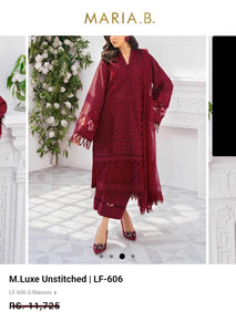 Mariab Fabric Luxe Tarkashi Schiffli Embroidered Lawn
