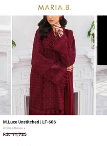 Mariab Fabric Luxe Tarkashi Schiffli Embroidered Lawn