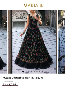 Mariab Fabric Luxe Embroidered Chiffon