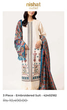 Load image into Gallery viewer, Nishat 2-Piece Embroidered Satin
