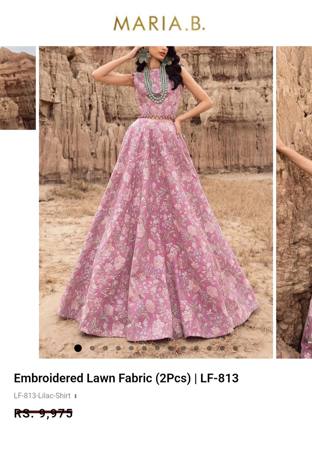 Mariab Fabric Luxe Lawn Embroidered