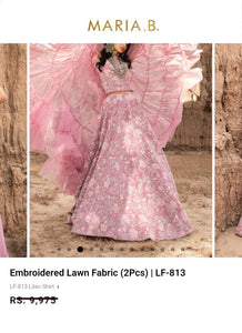 Mariab Fabric Luxe Lawn Embroidered