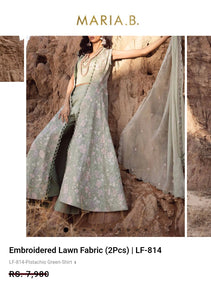 Mariab shirt Luxe Lawn Embroidered