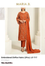 Load image into Gallery viewer, Mariab Duppta Luxe Chiffon Embroidered
