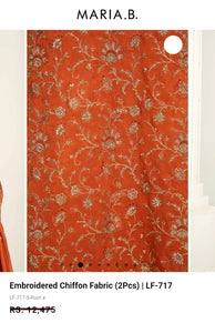 Mariab Duppta Luxe Chiffon Embroidered