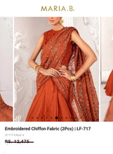 Load image into Gallery viewer, Mariab Duppta Luxe Chiffon Embroidered
