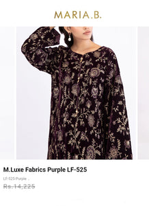Mariab Fabric Luxe Embroidered Velvet