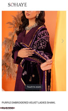 Load image into Gallery viewer, Sohaye by Dinners Shawl Velvet Ready to wear
