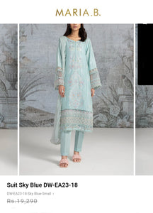 Mariab Fabric Embroidered Textured Lawn