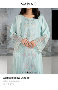 Mariab Fabric Embroidered Textured Lawn