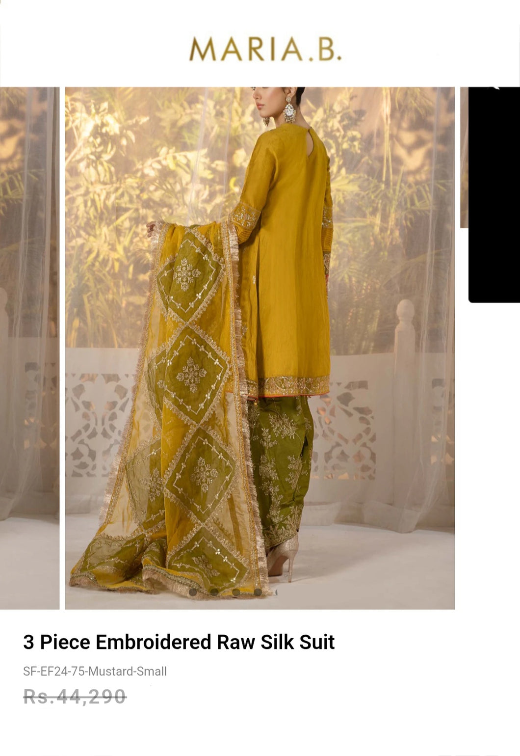 Mariab Duppta Chatta Patti Ready to wear