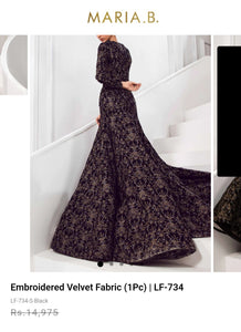 Mariab Fabric Luxe Embroidered Velvet