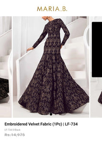 Mariab Fabric Luxe Embroidered Velvet