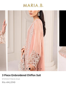Mariab 4-Piece Ready to Wear Chiffon Hand work Embellished